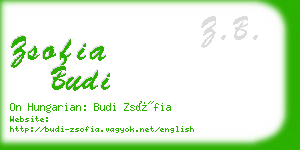 zsofia budi business card